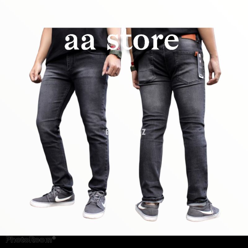 Jual Big Mall [27-44] Celana Jeans Pria Bahan Streach Melar Pensil ...