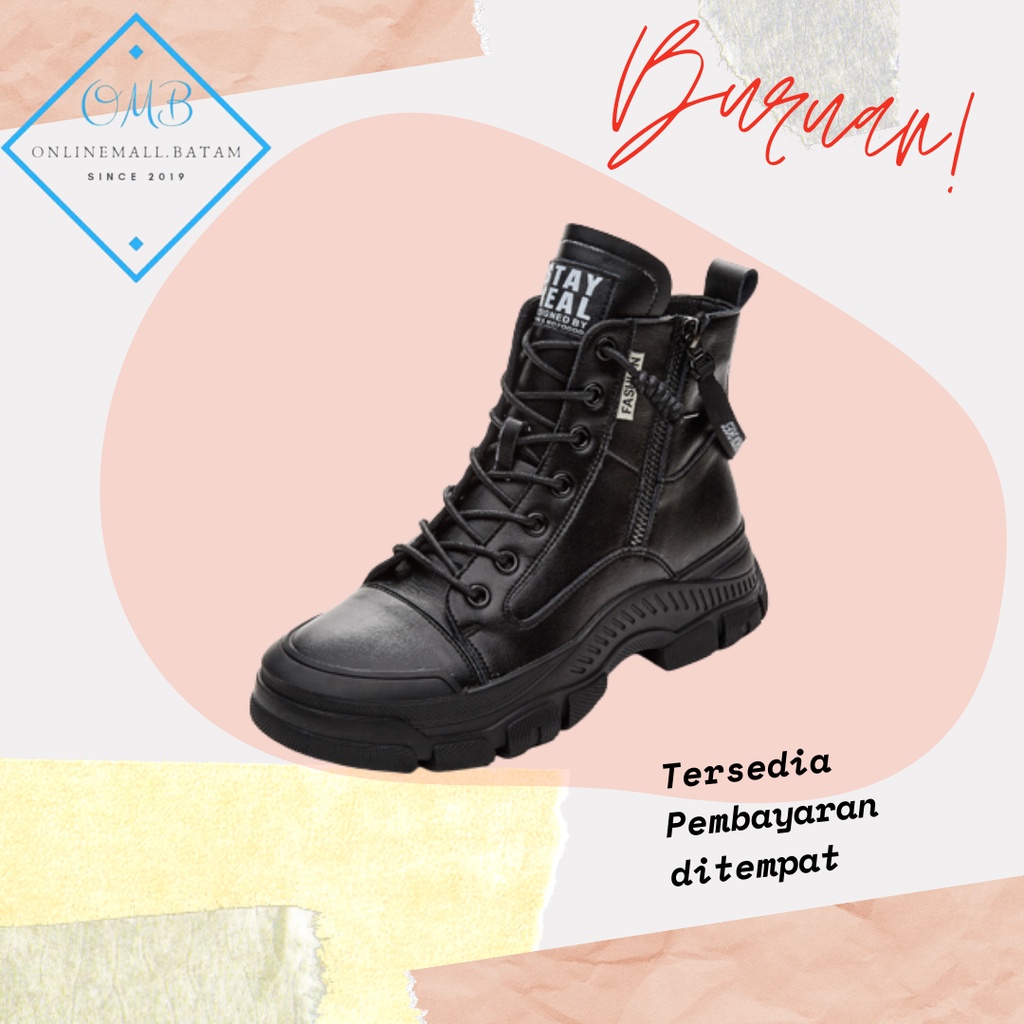 Jual Sepatu Boots Wanita Sneakers Flat Premium Quality 238 Onlinemall ...
