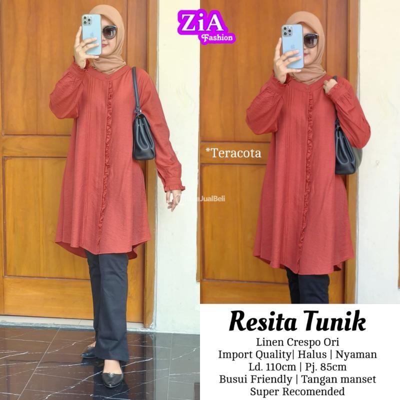 TUNIK BATIK CANTIK KEKINIAN BAJU WANITA MODERN ELEGAN | Lazada Indonesia