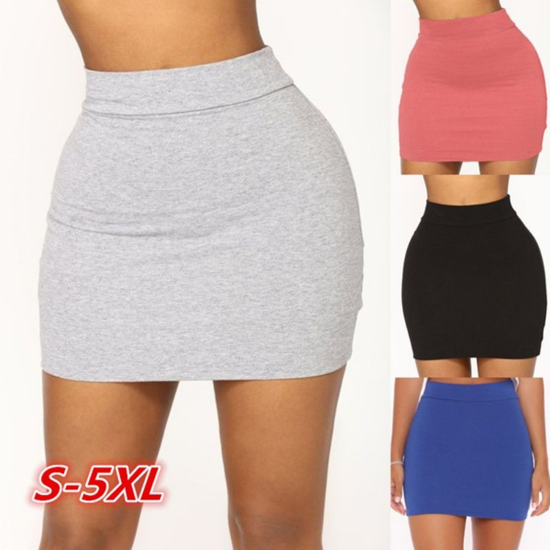 Jual mlistore17-(s-3xl) rok span mini sexy wanita /murah | Shopee Indonesia
