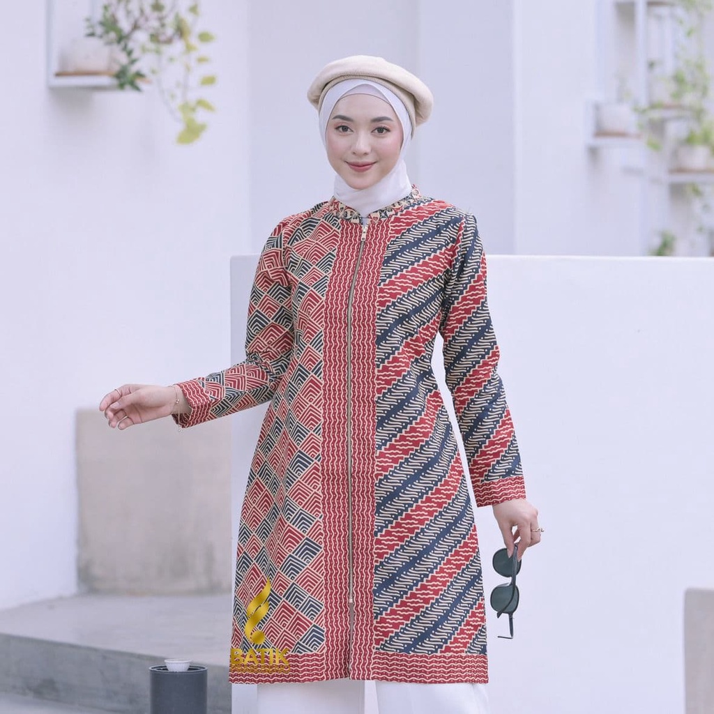 Jual batik wanita CANDRAMAYA Tunik Atasan Baju Batik Wanita Lengan ...