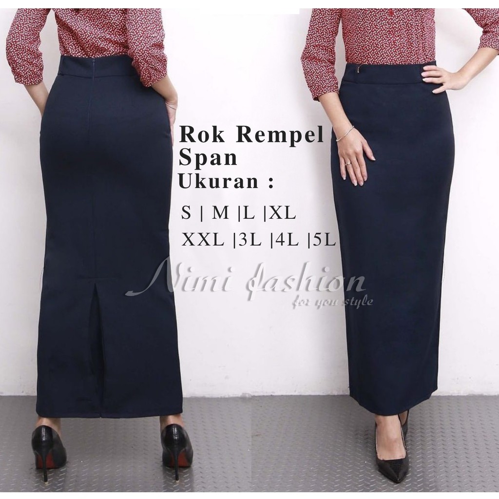 Jual Rok Span Pendek Hitam Bahan 7/8 Kerja Kantor Wanita - Hitam 36 Di ...