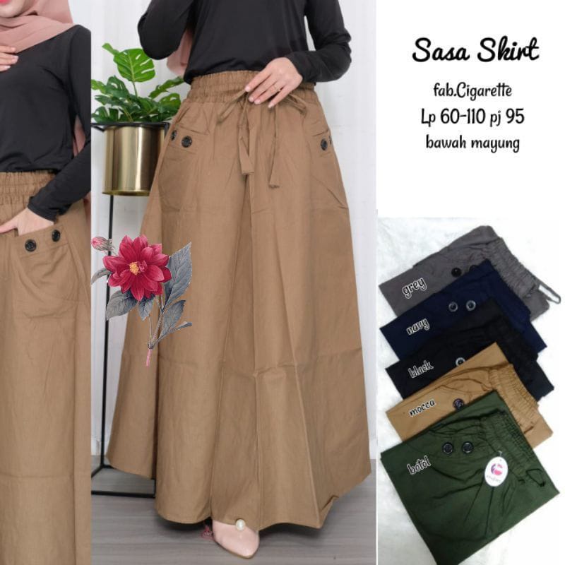 Jual Rok Wanita motif Polos Model Payung | Shopee Indonesia