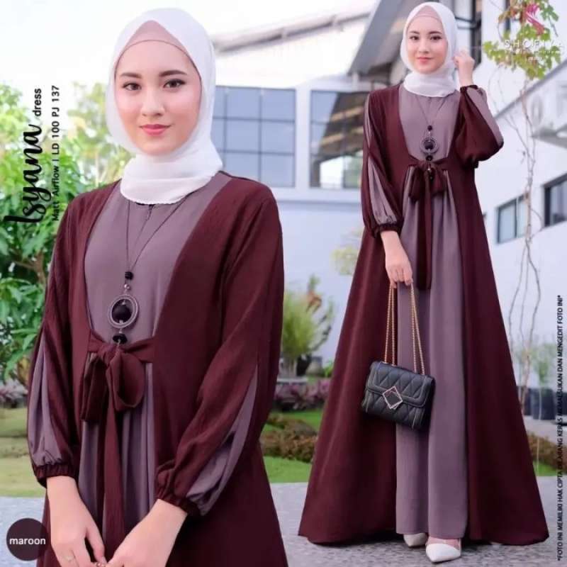 Promo Baju Gamis Muslim Wanita Kekinian Baju Lebaran Terbaru 2024 ...