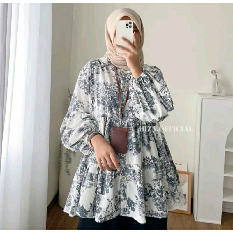 Jual JEAN BLOUSE | Atasan wanita casual terlaris | Blouse Vintage ...