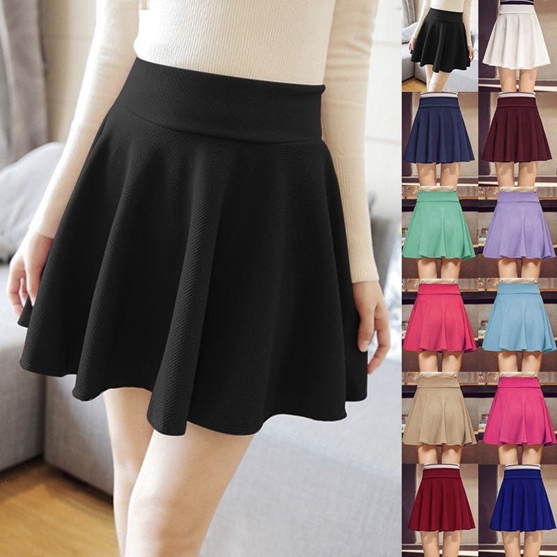 Jual Rok Mini Wanita Korea Flare Skirt Casual Mayung Rok Pendek Wanita ...