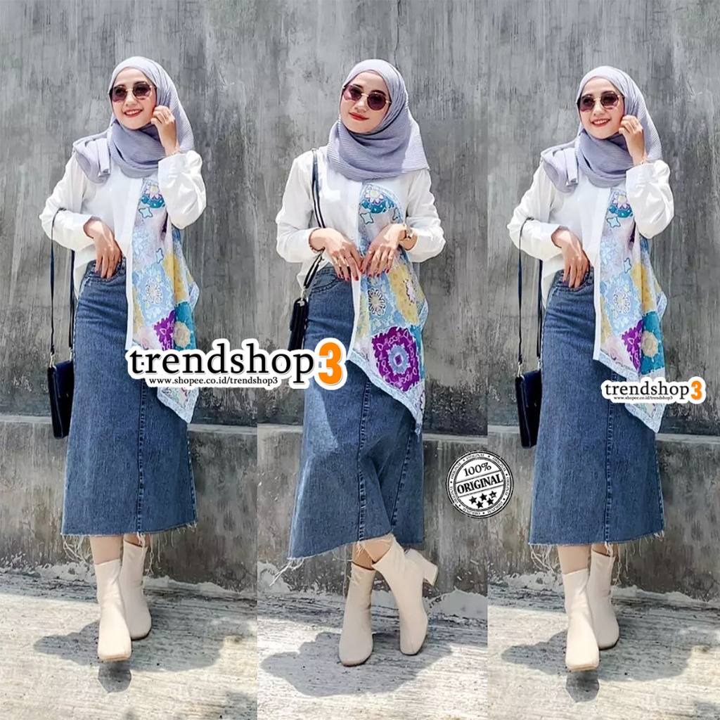 Jual ROK SPAN PANJANG WANITA BELAHAN BELAJANG ROK SPAN KNIT HORNET ...
