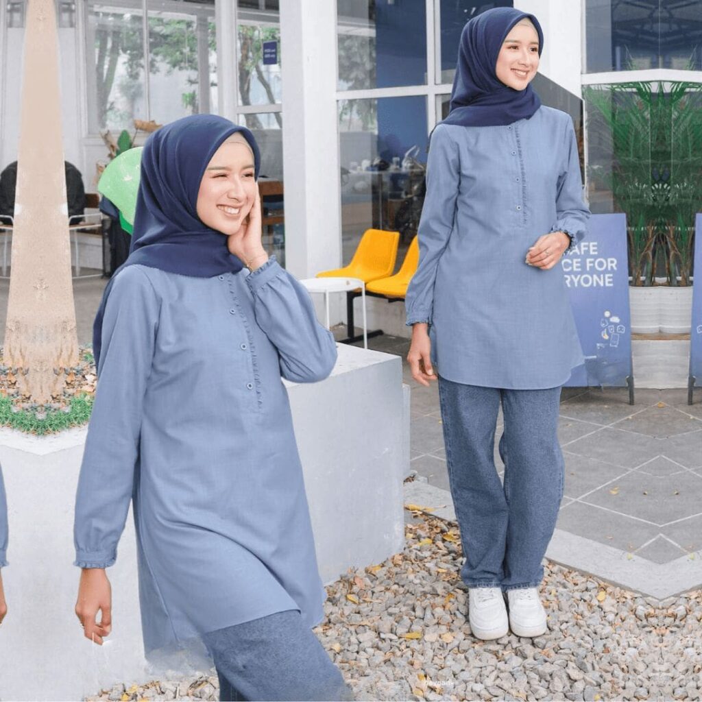 5 Model Hijab Simple Tanpa Perlu Jarum Pentul - MC Texstyle Blog