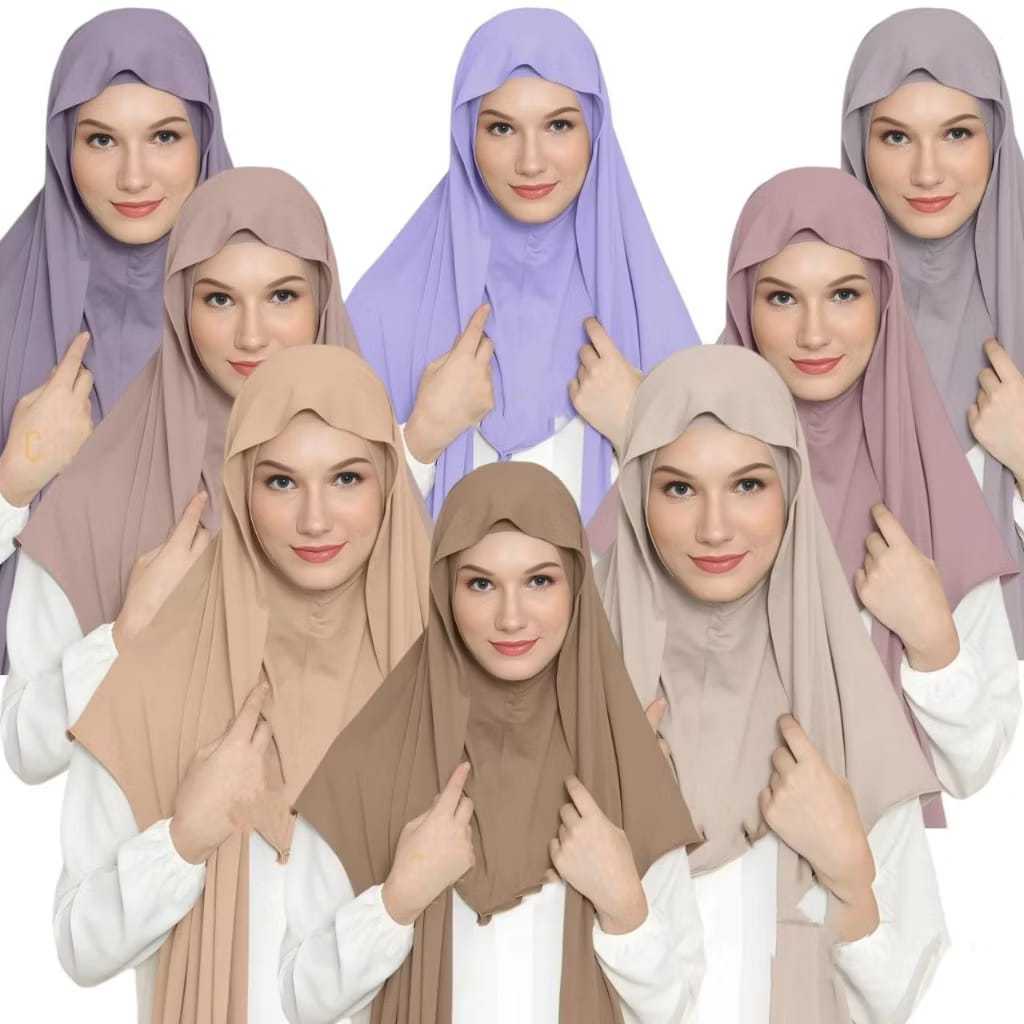 Jual Hijab Pashmina Instan Ciput Pashmina Jersey Instan Penutup Leher ...