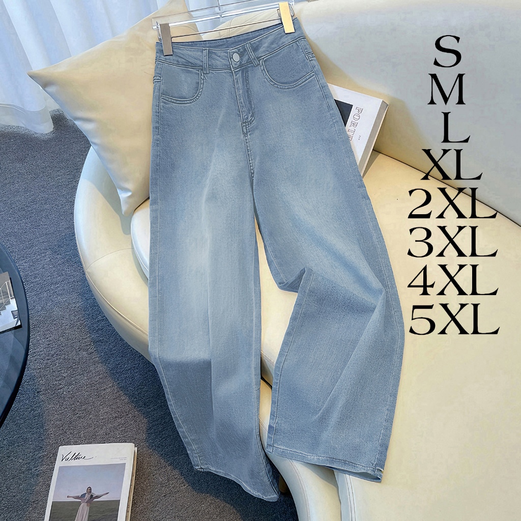 Jual Veegirl Celana Jeans Gombrong Wanita Jeans Highwaist Kulot Panjang ...