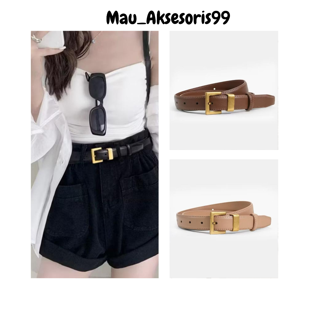 Jual MA Ladies Fashion Square Belt Ikat Pinggang Premium - Ikat ...