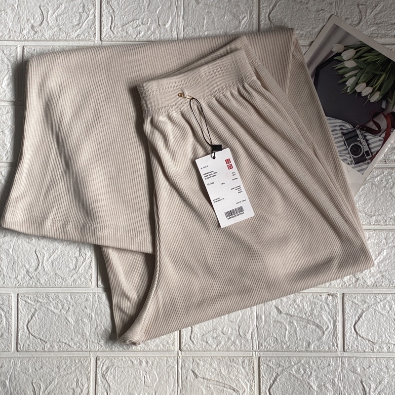 Jual Celana kulot wanita // Kulot Knit Highwaist | Shopee Indonesia