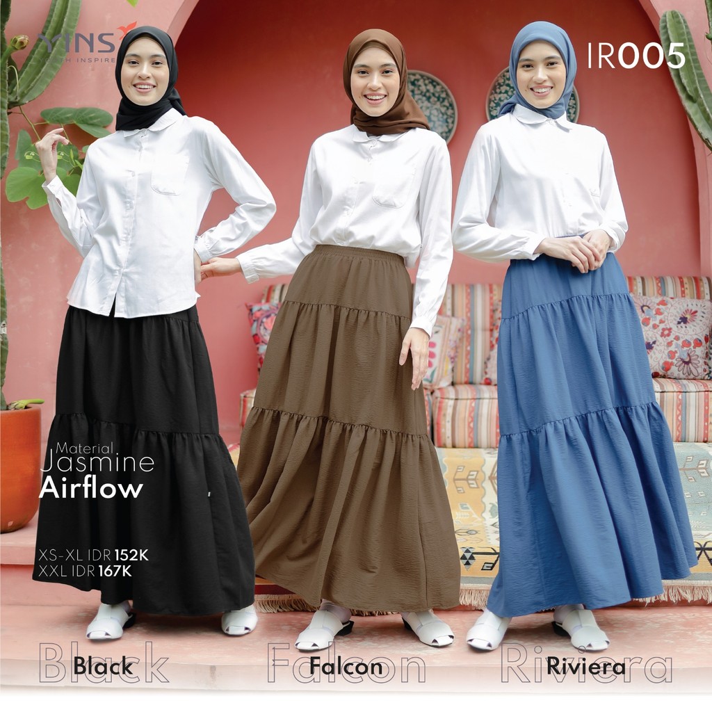 Jual Rok Polos Simple Wanita Ir 005 Rok Muslim Semi Crinckle Casual By ...