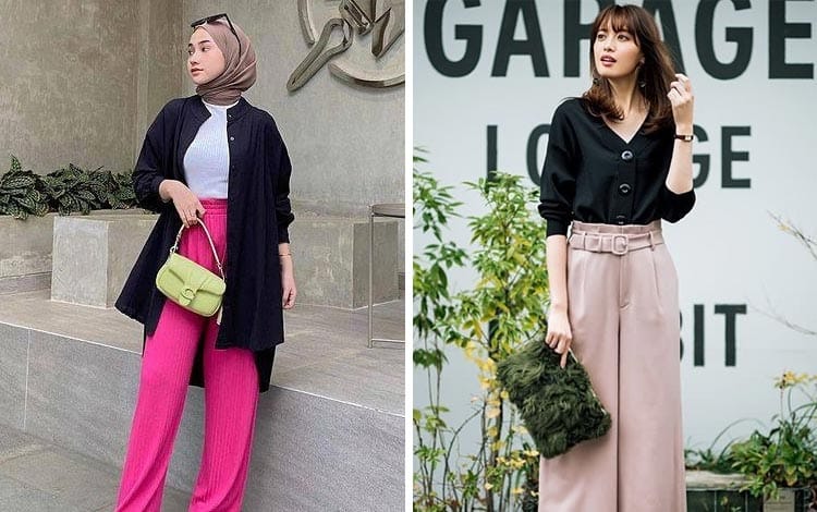 15 Inspirasi Outfit Kemeja Hitam Wanita agar Tampil Elegan - Hai Gadis