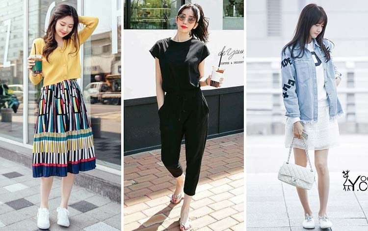 20 Inspirasi Outfit Korean Style Yang Simple Untuk Wanita - Hai Gadis