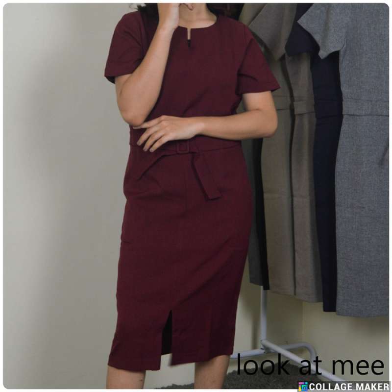 Jual Dress kerja cewek motif endek | Shopee Indonesia