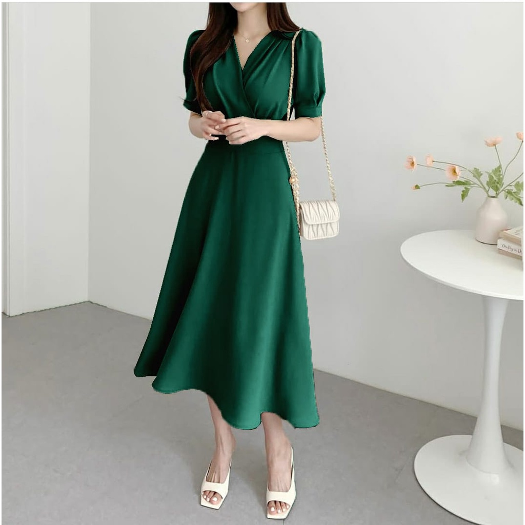 Jual FWG - DRESS SHEREN / CASUAL DRESS / DRESS WANITA KOREA / LONGDRESS ...