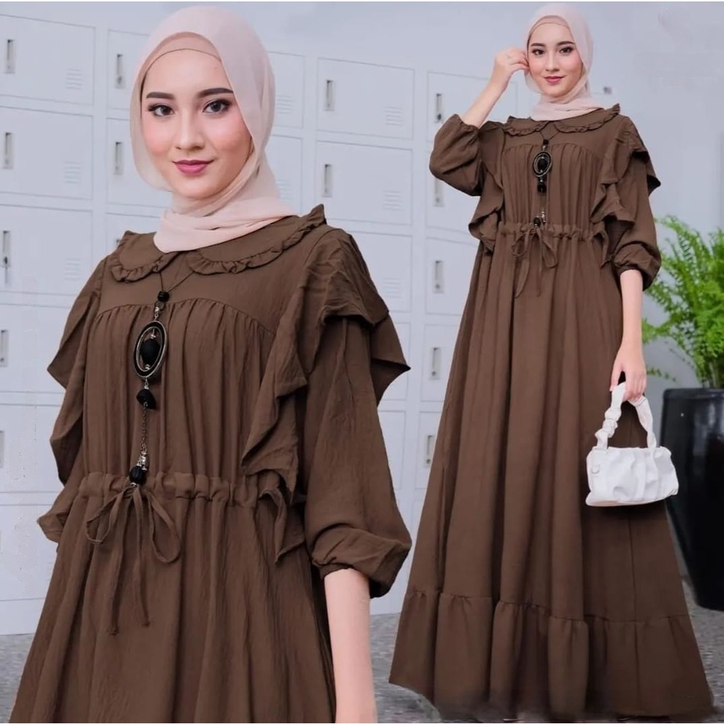 Jual Baju gamis dress wanita terbaru 2025 AUREL Maxy Dress BUSUI Bahan ...