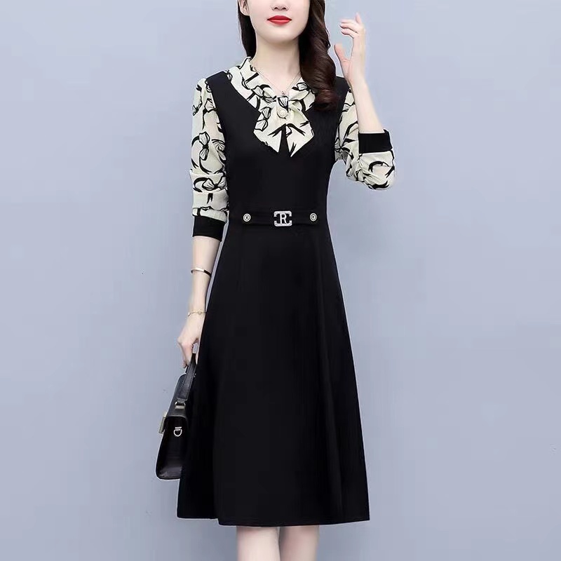 Jual [Ready]Dress Lengan Panjang Elegan Wanita Terbaru/Gaun Pesta ...