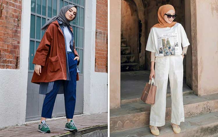 14 Inspirasi Style Hijab Casual Untuk Outfit Sehari-hari - Hai Gadis