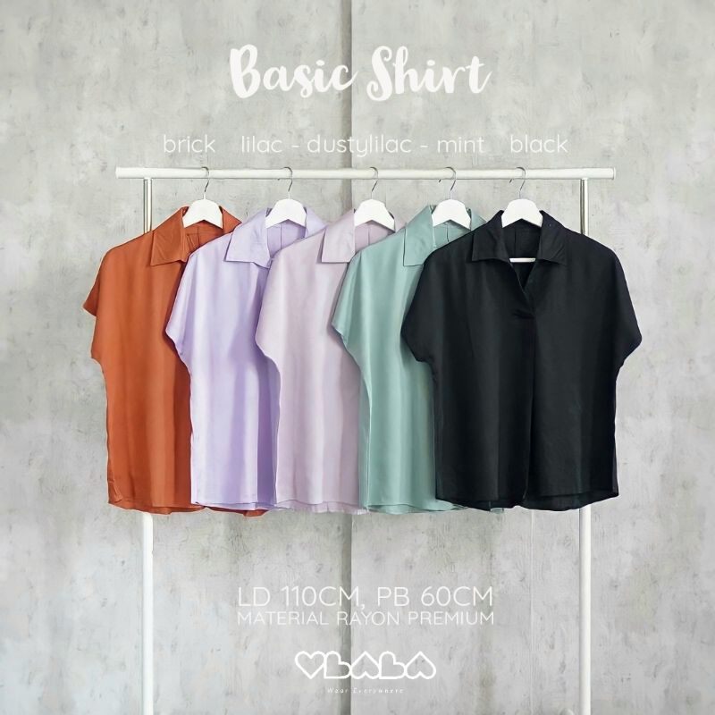 Jual Blouse Kemeja Wanita Rayon Polos (Basic Shirt Blouse) | Shopee ...