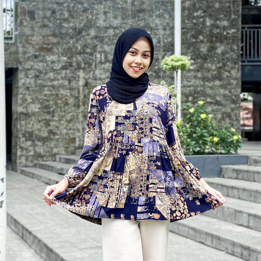 Jual BLOUSE MOTIF WANITA RAYON | BAJU MOTIF WANITA KEKINIAN BY YOUNIQ ...