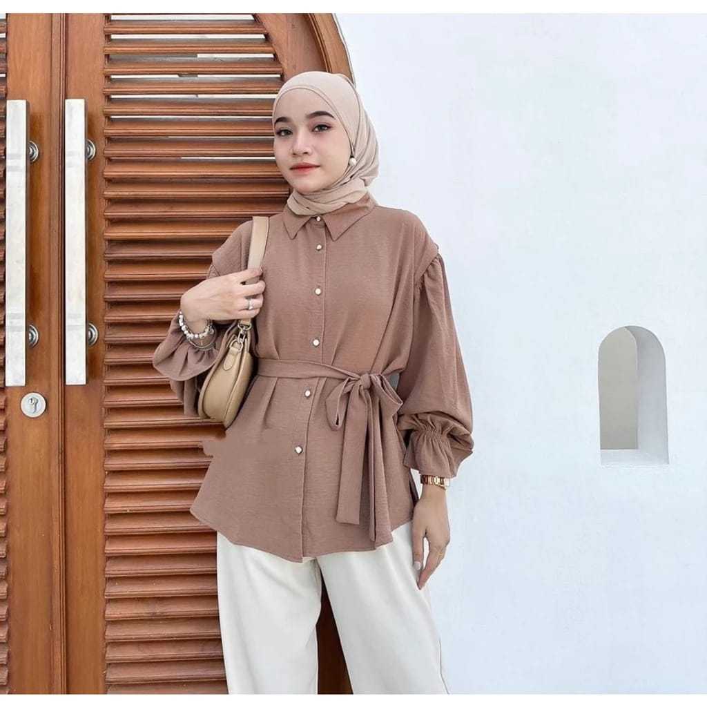 Jual BLOUSE ZELLA POLOS CRINKLE AIRFLOW LD 110 // BLOUSE WANITA BUSUI ...