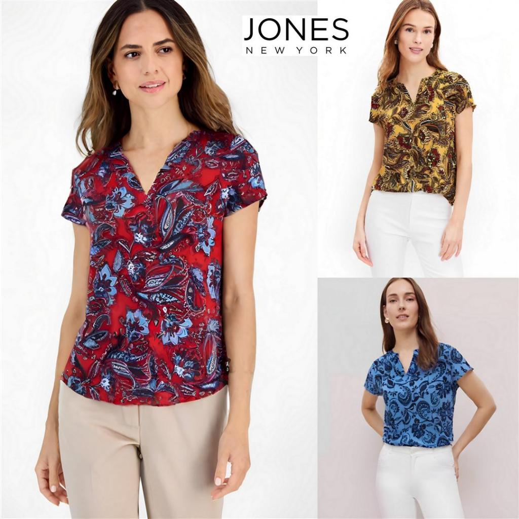 Jual Mode Republic - Split-Neck Print Top - Business Casual Blouse ... Jual Mode Republic - Split-Neck Print Top - Business Casual Blouse ...