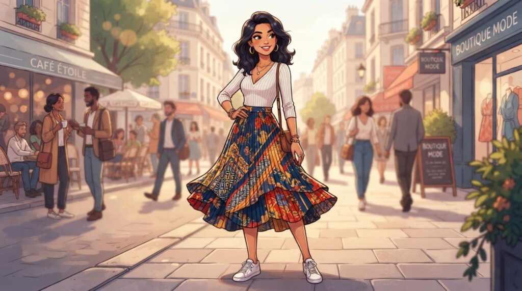 Rok wanita trendi