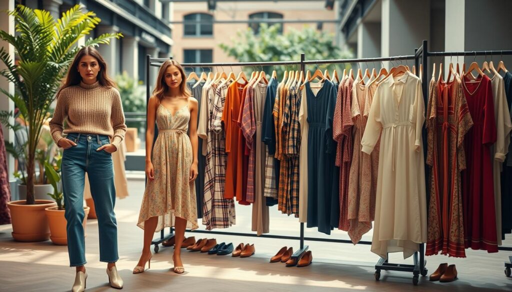 American-made clothing brands show jeans dresses and knitwear American-made clothing brands show jeans dresses and knitwear