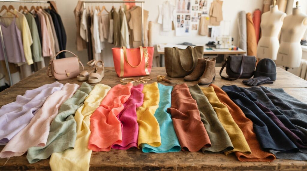 Fashion color palette with seasonal shades and bright hues Fashion color palette with seasonal shades and bright hues